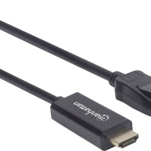 Manhattan 152679 DisplayPort-kabel DisplayPort / HDMI Adapterkabel DisplayPort-stekker, HDMI-A-stekker 1.80 m Zwart Manhattan 152679 DisplayPort-kabel DisplayPort / HDMI Adapterkabel DisplayPort-stekker, HDMI-A-stekker 1.80 m Zwart