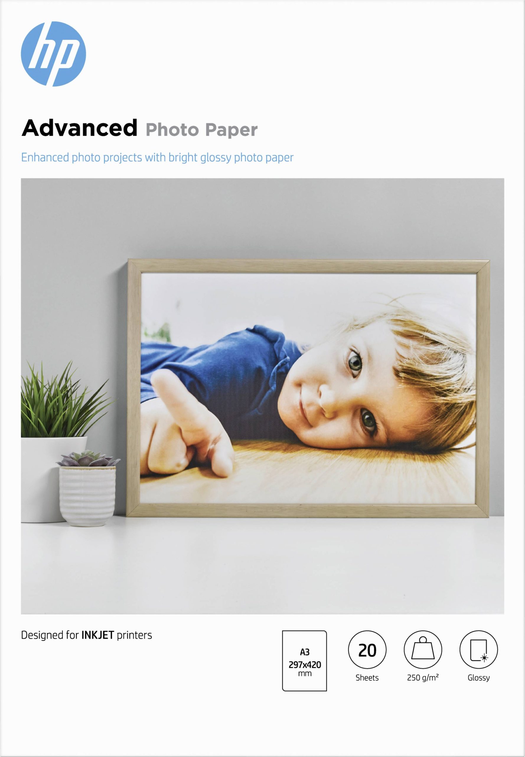 HP Advanced Photo Paper Q8697A Fotopapier DIN A3 250 g/m² 1 stuk(s) Glanzend