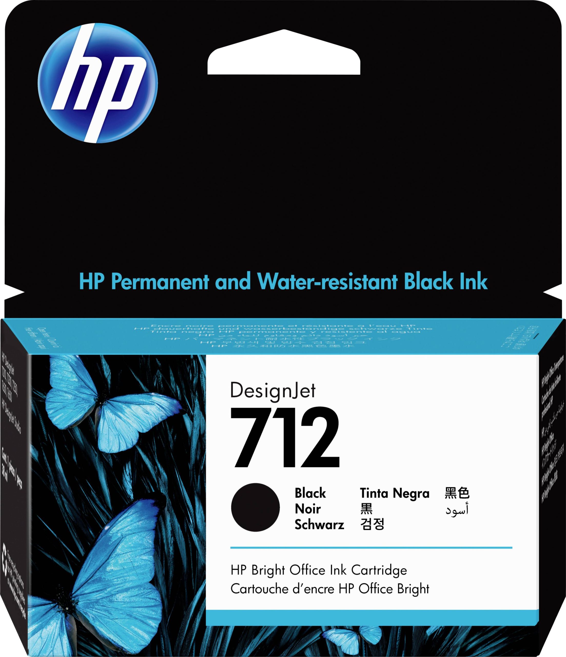 HP Inktcartridge 712 Origineel Zwart 3ED70A