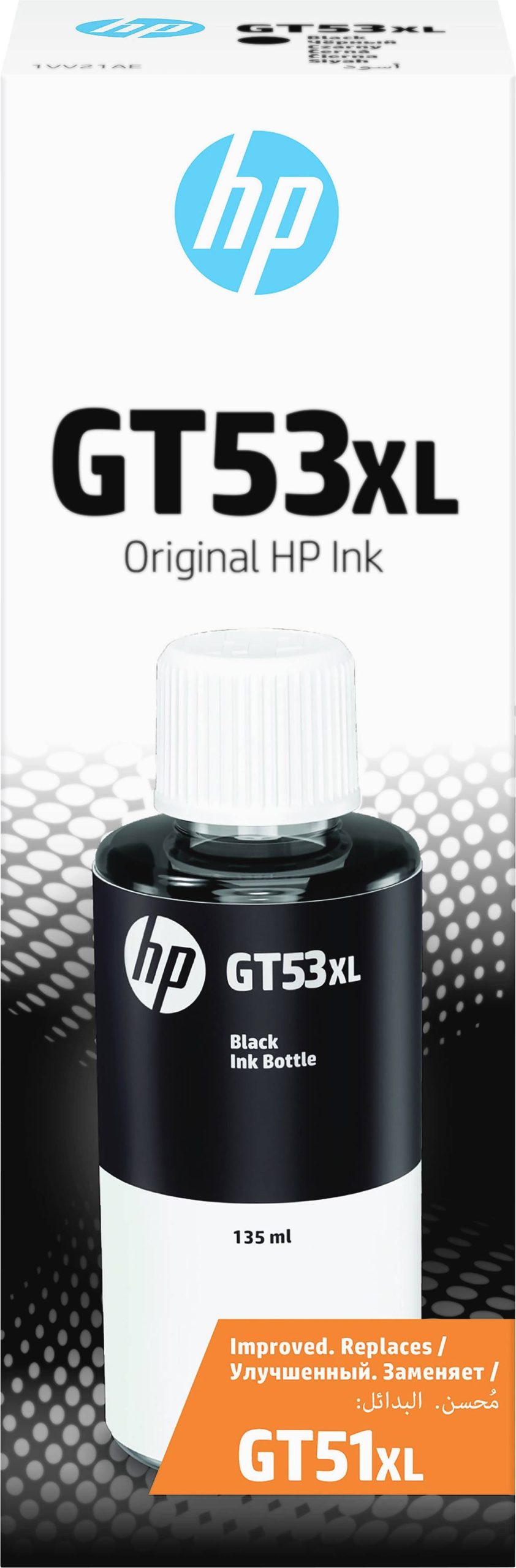 HP 1VV21AE GT53XL Navulinkt Origineel HP Zwart 135 ml
