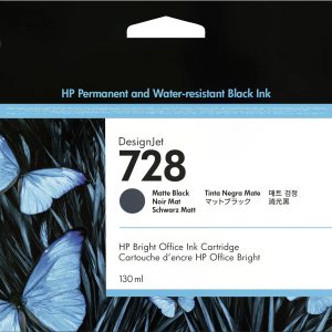 HP Inktcartridge 728 Origineel Matzwart 130 ml 3WX25A 1 stuk(s)
