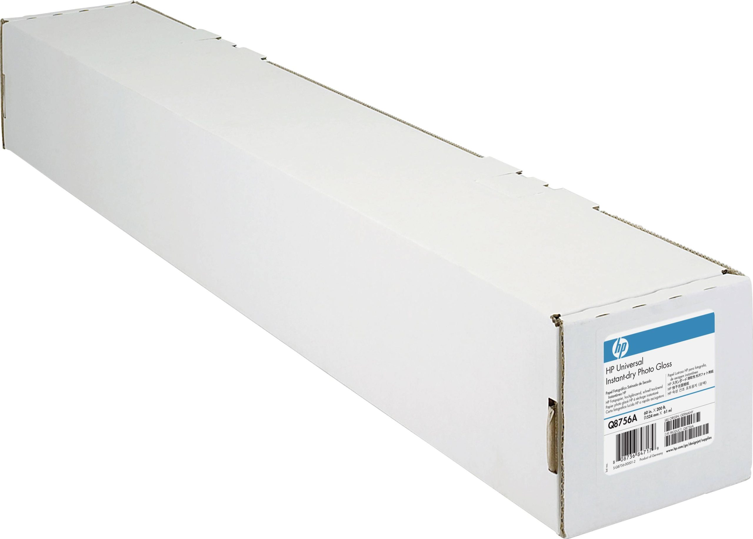 HP Universal Instant-dry Gloss Q8756A Plotterpapier 152.4 cm x 61 m 1 stuk(s)