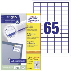 Avery-Zweckform 3666-200 Universele etiketten 38 x 21.2 mm Papier Wit 1 stuk(s) Permanent hechtend Laser (kleur) Avery-Zweckform 3666-200 Universele etiketten 38 x 21.2 mm Papier Wit 1 stuk(s) Permanent hechtend Laser (kleur)