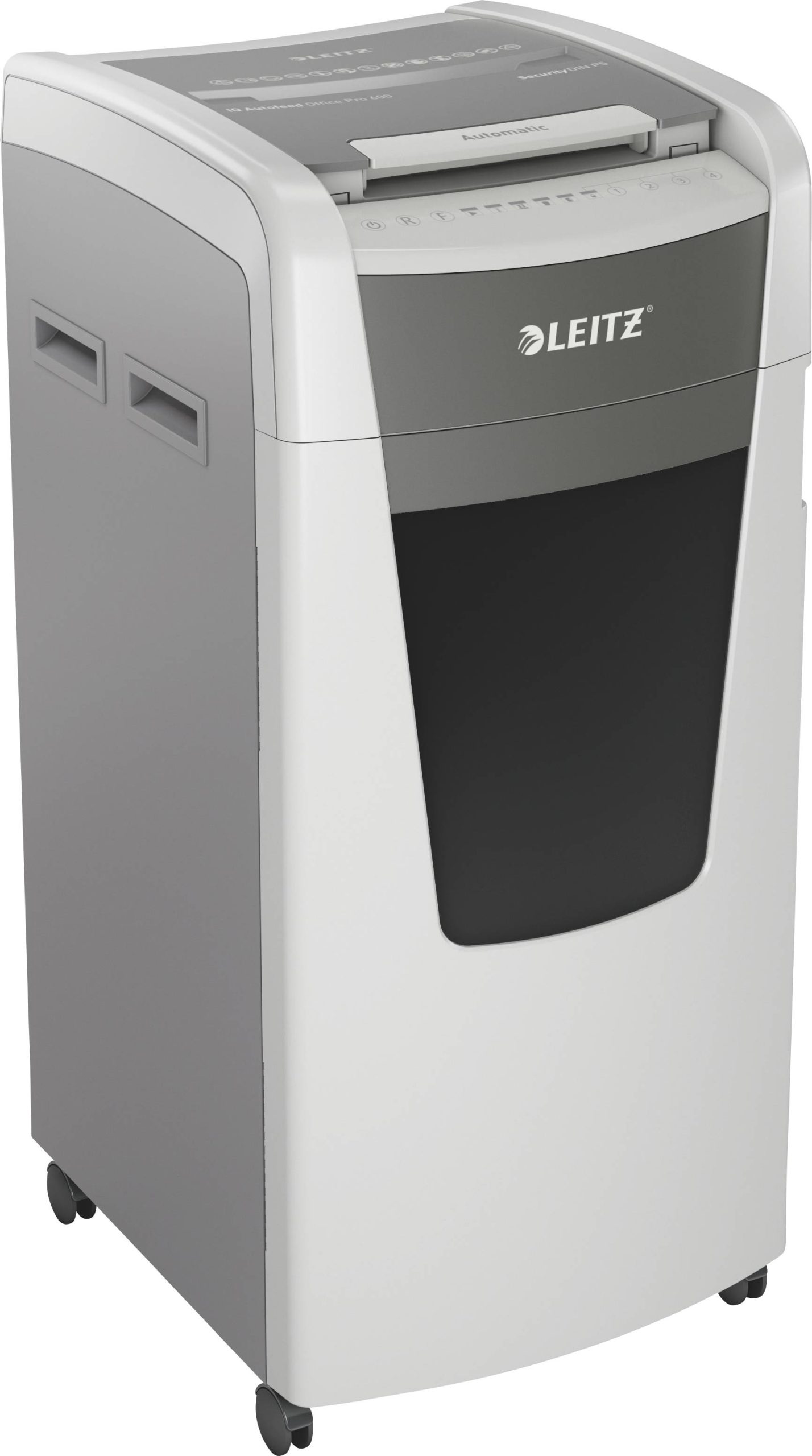 Leitz IQ Office Pro 600 Autofeed P5 Papierversnipperaar Micro cut 2 x 15 mm 110 l Aantal bladen (max.): 600 vellen Veili