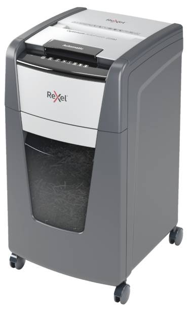 Rexel Optimum AutoFeed+ 225M Papierversnipperaar 225 vellen Micro cut 2 x 15 mm P-5 60 l Ook geschikt voor Paperclips, N