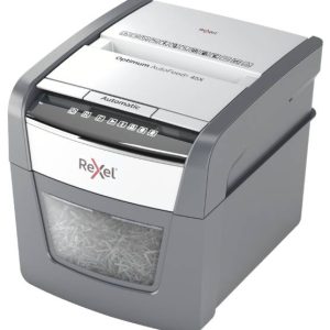 Rexel Optimum AutoFeed 45X Papierversnipperaar 45 vellen Micro cut 4 x 28 mm P-4 20 l Ook geschikt voor Paperclips, Niet