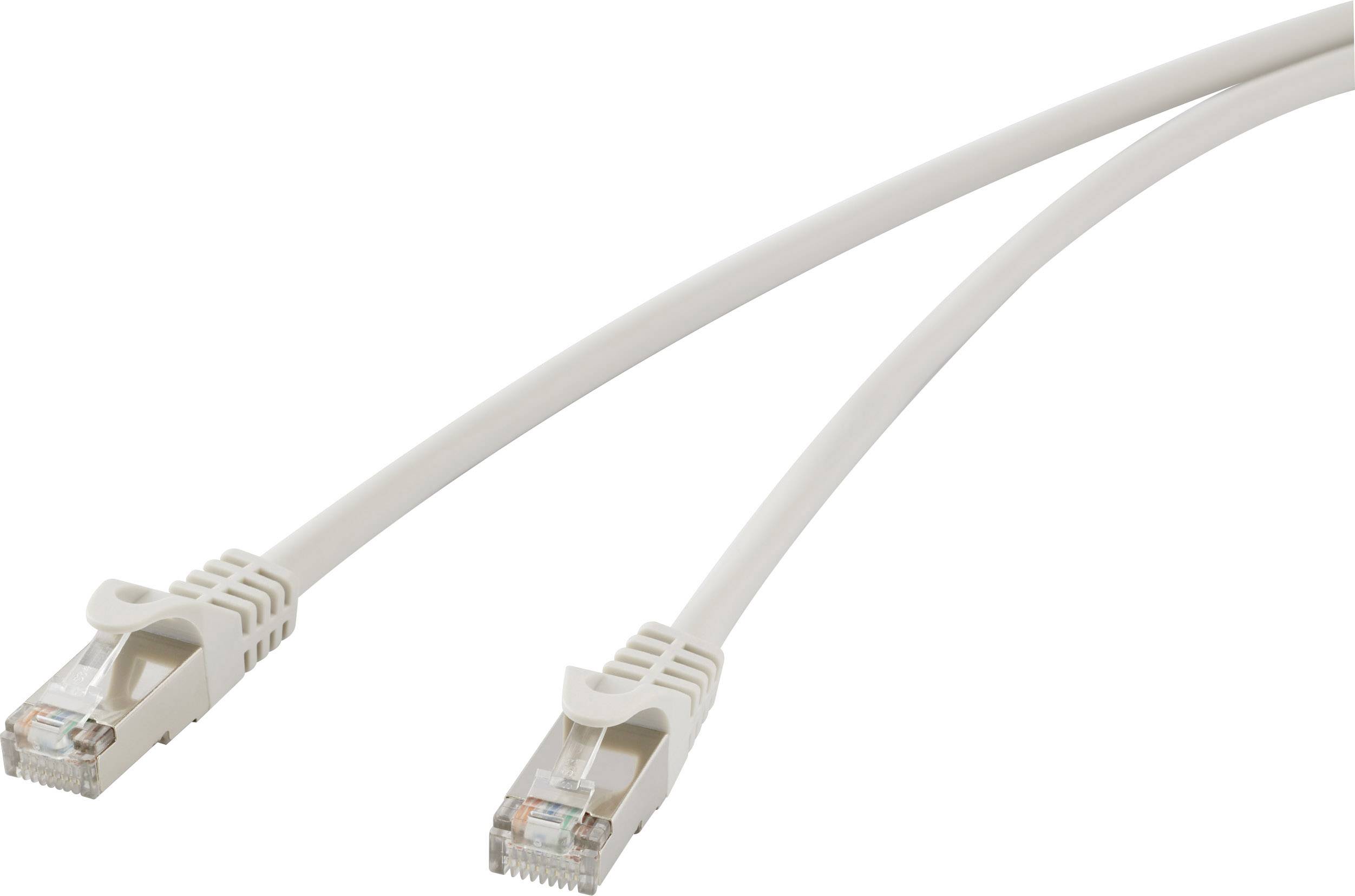 Renkforce RF-4724272 RJ45 Netwerkkabel, patchkabel CAT 5e F/UTP 0.50 m Grijs Snagless 1 stuk(s)