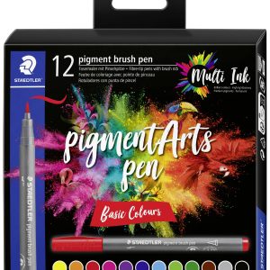 Staedtler pigment brush pen Basic Colours 371 C12-1 Fineliner Diverse kleuren 12 stuk(s) Staedtler pigment brush pen Basic Colours 371 C12-1 Fineliner Diverse kleuren 12 stuk(s)