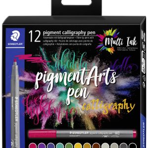 Staedtler Viltstift pigment calligraphy pen 375 C12 Diverse kleuren 2 mm 12 stuk(s) Staedtler Viltstift pigment calligraphy pen 375 C12 Diverse kleuren 2 mm 12 stuk(s)