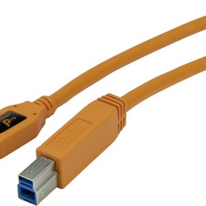 Tether Tools CU5460ORG USB-kabel USB 3.2 Gen1 USB-A stekker, USB-B stekker 4.60 m Oranje Afgeschermd, Slimline