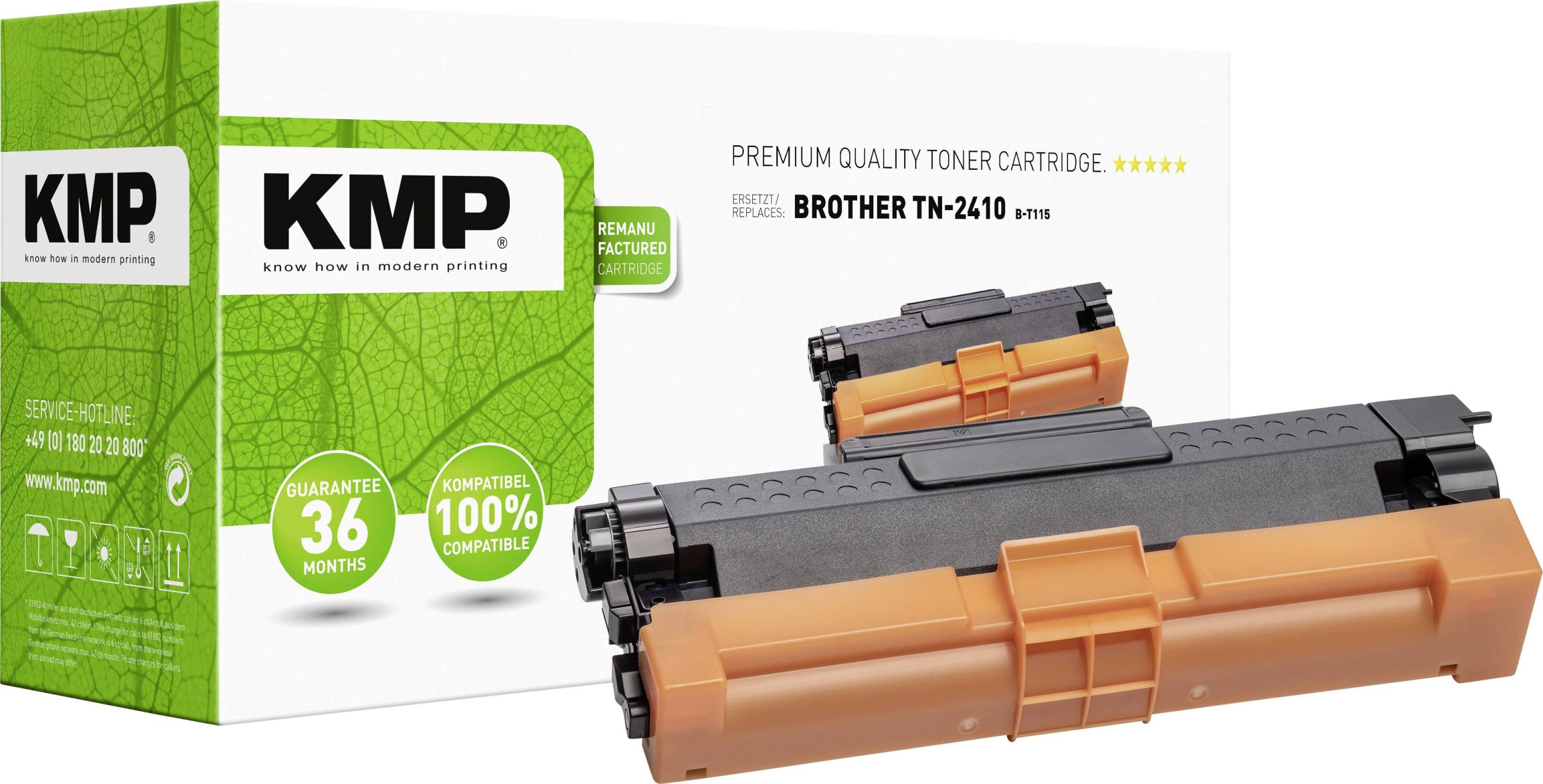 KMP Toner vervangt Brother Brother TN2410 Compatibel Zwart 1200 bladzijden B-T115 1267,0000