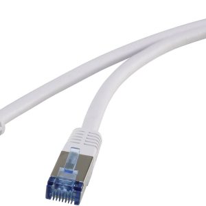Renkforce RF-4737370 RJ45 Netwerkkabel, patchkabel CAT 6A S/FTP 3.00 m Grijs Zeer flexibel, Vergulde steekcontacten 1 st