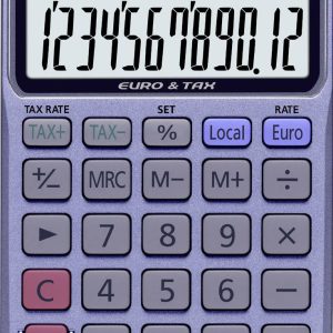 Casio SL-320TER+ Zakrekenmachine Blauw Aantal displayposities: 12 werkt op zonne-energie, werkt op batterijen (b x h x d
