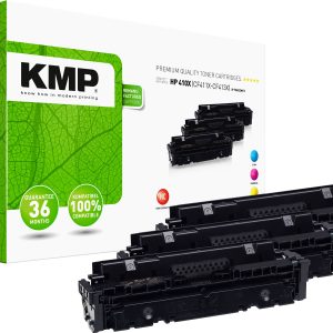 KMP Toner vervangt HP HP 410X (CF411X, CF413X, CF412X) Compatibel Combipack Cyaan, Magenta, Geel 5000 bladzijden H-T242X KMP Toner vervangt HP HP 410X (CF411X, CF413X, CF412X) Compatibel Combipack Cyaan, Magenta, Geel 5000 bladzijden H-T242X