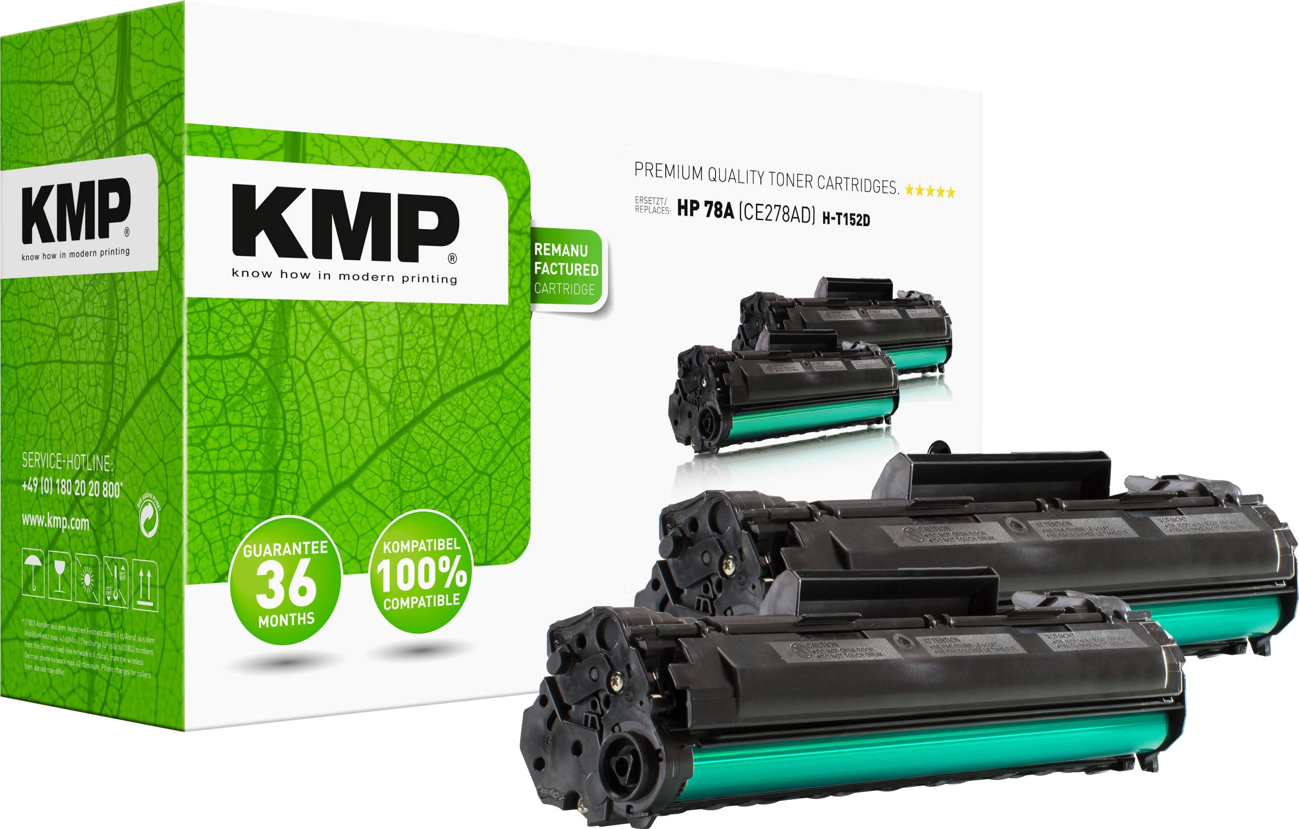 KMP Toner vervangt HP, Troy HP 78A (CE278A) Compatibel 2-pack Zwart 2100 bladzijden H-T152D 1230,0021