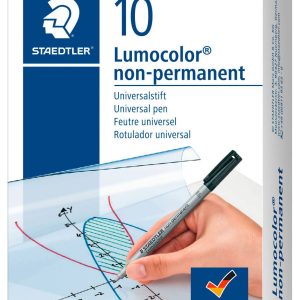Staedtler Foliestift Lumocolor® non-permanent pen 316 316 B10 Rood, Blauw, Groen, Zwart, Oranje, Lila Staedtler Foliestift Lumocolor® non-permanent pen 316 316 B10 Rood, Blauw, Groen, Zwart, Oranje, Lila