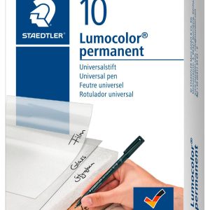 Staedtler Foliestift Lumocolor® permanent pen 318 318 B10 Blauw, Groen, Rood, Zwart Staedtler Foliestift Lumocolor® permanent pen 318 318 B10 Blauw, Groen, Rood, Zwart