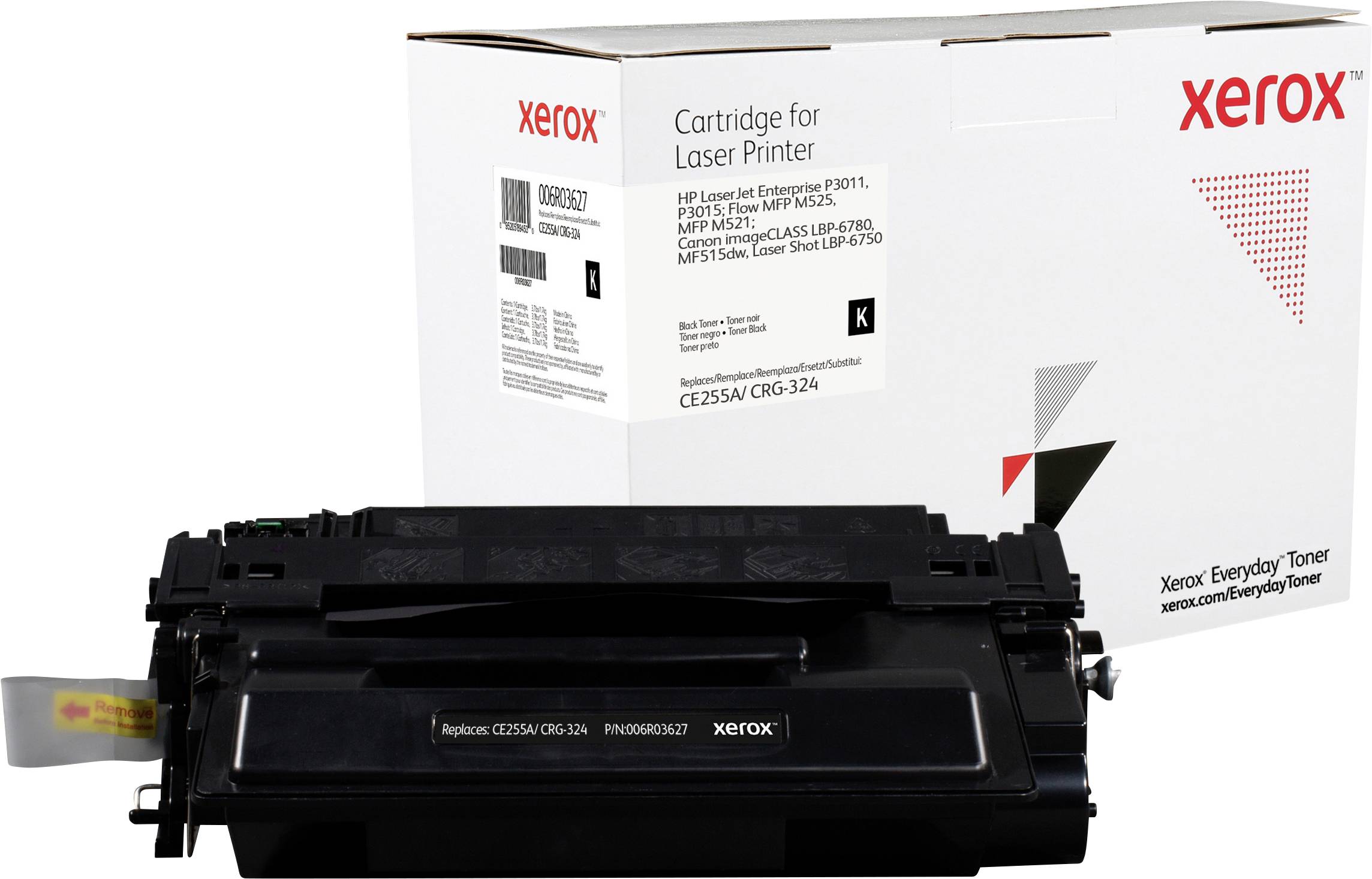Xerox Toner vervangt Canon, HP, Troy 55A, CE255A, CRG-324 Compatibel Zwart 6000 bladzijden Everyday™ Toner 006R03627