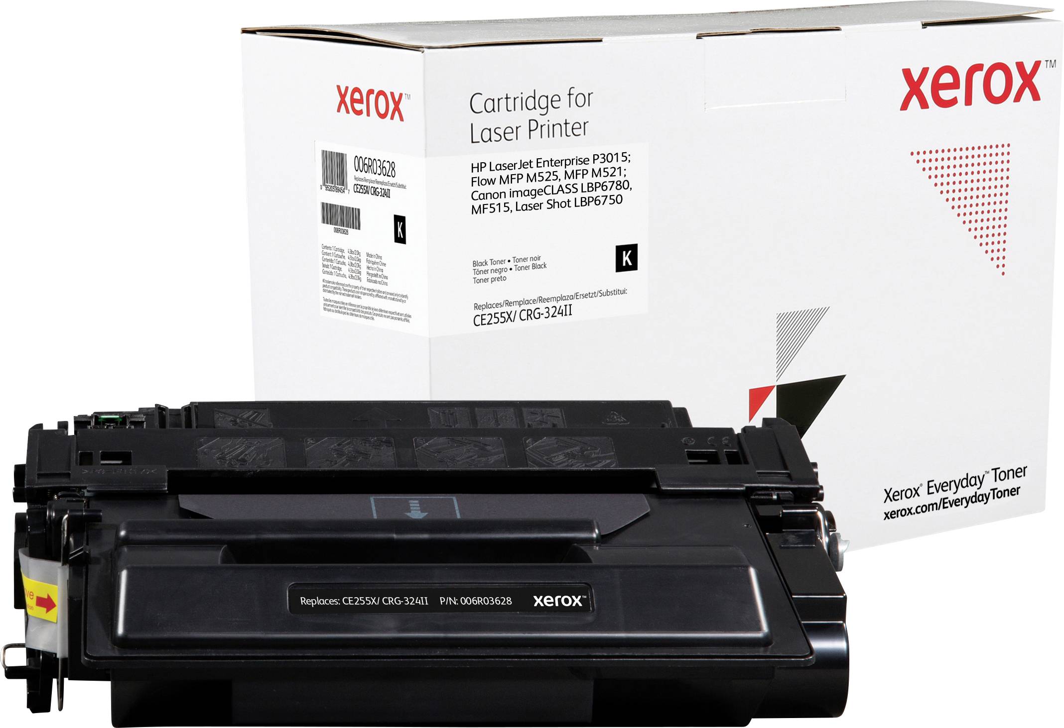 Xerox Toner vervangt HP, Canon 55X, CE255X, CRG-324II Compatibel Zwart 12500 bladzijden Everyday™ Toner 006R03628