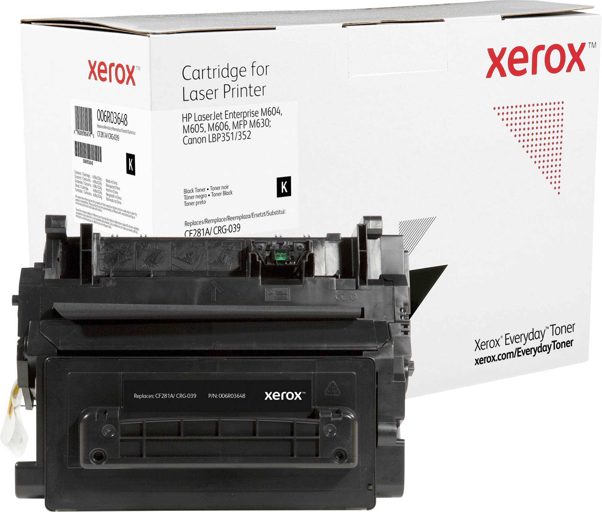 Xerox Toner vervangt HP, Canon 81A, CF281A, CRG-039 Compatibel Zwart 10500 bladzijden Everyday™ Toner 006R03648