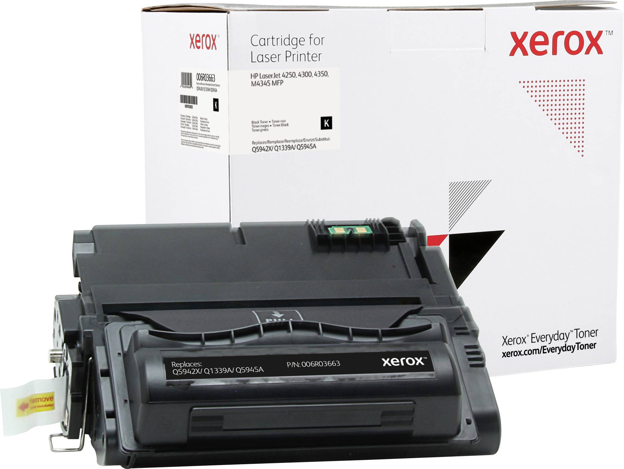 Xerox Toner vervangt HP 42X, 39A, 45A, Q5942X, Q1339A, Q5945A Compatibel Zwart 20000 bladzijden Everyday™ Toner 006R0366