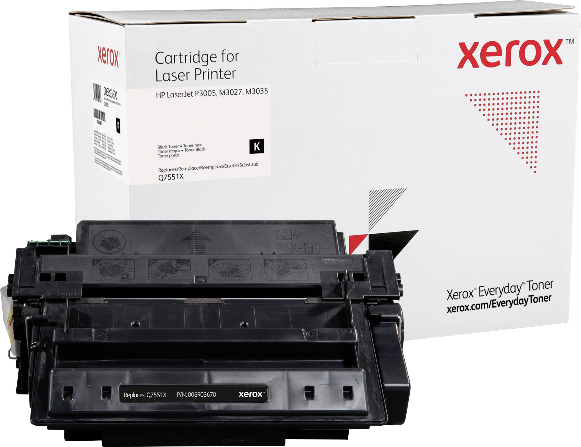 Xerox Toner vervangt HP 51X, Q7551X Compatibel Zwart 13000 bladzijden Everyday™ Toner 006 R 03670