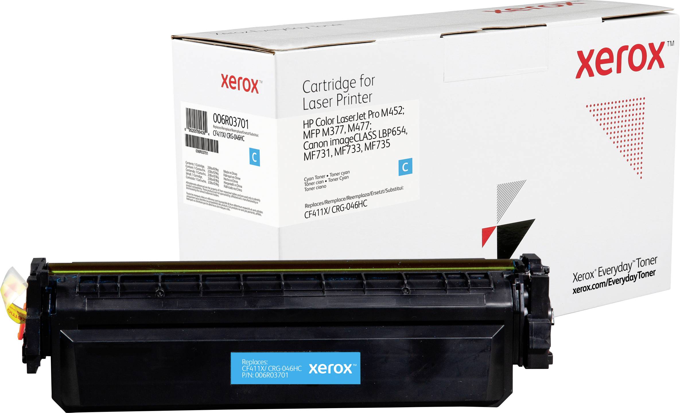Xerox Toner vervangt Canon, HP 410X, CF411X, CRG-046HC Compatibel Cyaan 5000 bladzijden Everyday™ Toner 006R03701