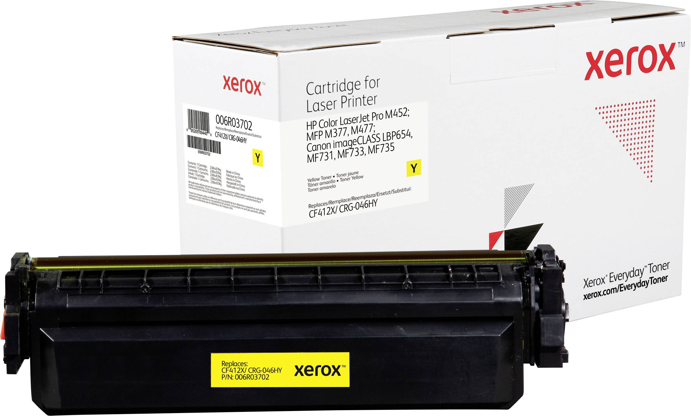 Xerox Toner vervangt Canon, HP 410X, CF412X, CRG-046HY Compatibel Geel 5000 bladzijden Everyday™ Toner 006R03702