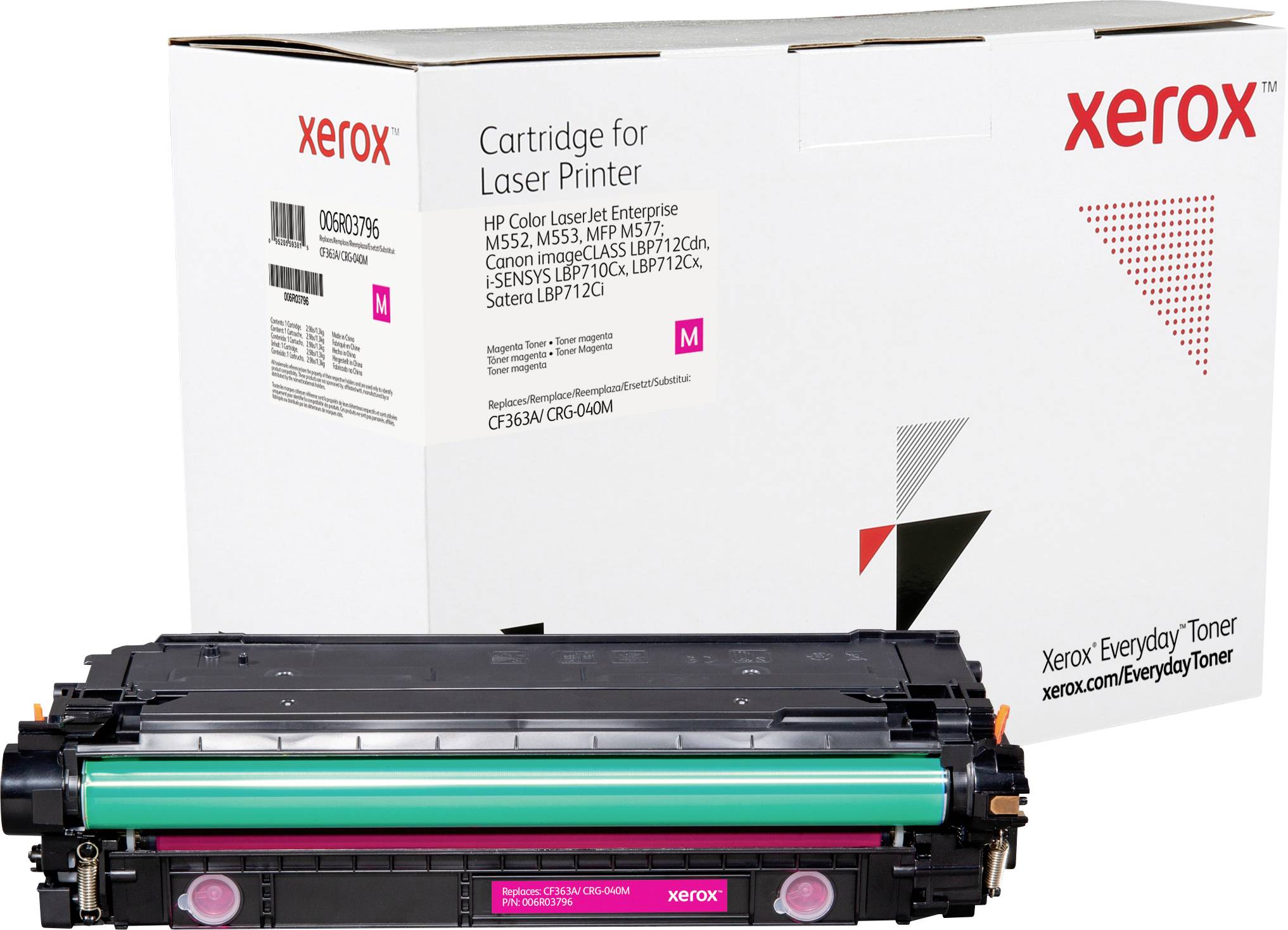 Xerox Toner vervangt Canon, HP 508A, CF363A, CRG-040M Compatibel Magenta 5000 bladzijden Everyday™ Toner 006R03796