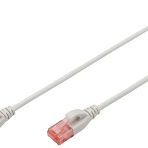 Digitus DK-1617-030S RJ45 Netwerkkabel, patchkabel CAT 6 U/UTP 3.00 m Grijs Halogeenvrij, Vlambestendig, Flexibel, Onafg Digitus DK-1617-030S RJ45 Netwerkkabel, patchkabel CAT 6 U/UTP 3.00 m Grijs Halogeenvrij, Vlambestendig, Flexibel, Onafg