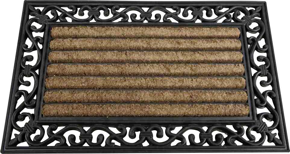 Siena Garden 3691441076 Siena Garden 3691441076 rubberen mat „Impalla” hoekig, 45 x 75 cm rubber/kokos (l x b) 75 cm x 4