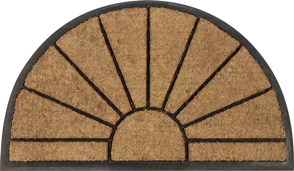 Siena Garden 1711441077 Siena Garden 1711441077 rubberen voet mat zon halfrond 75 x 45 x 2 cm met kokosvezel (l x b) 45