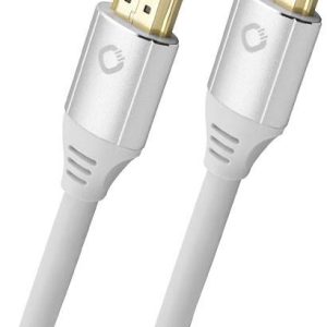 Oehlbach D1C92494 HDMI-kabel HDMI Aansluitkabel HDMI-A-stekker, HDMI-A-stekker 3.00 m Wit 8K UHD, Vergulde steekcontacte
