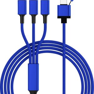 Smrter SMRTER_TRIO_L_NB USB-laadkabel USB 2.0 USB-A stekker, USB-C stekker, Apple Lightning stekker 1.20 m Blauw Smrter SMRTER_TRIO_L_NB USB-laadkabel USB 2.0 USB-A stekker, USB-C stekker, Apple Lightning stekker 1.20 m Blauw