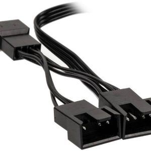 Y-kabel PC-ventilator [1x PC-ventilatorbus 4-polig – 3x PC-ventilatorbus 4-polig] 0.35 m Zwart Kolink