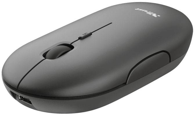Trust PUCK Muis Bluetooth, Radiografisch Optisch Zwart 4 Toetsen 1600 dpi