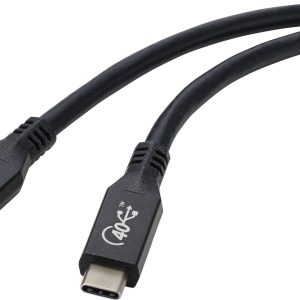 Renkforce RF-4870098 USB-kabel USB 4.0 USB-C 0.80 m Zwart Aluminium-stekker Renkforce RF-4870098 USB-kabel USB 4.0 USB-C 0.80 m Zwart Aluminium-stekker