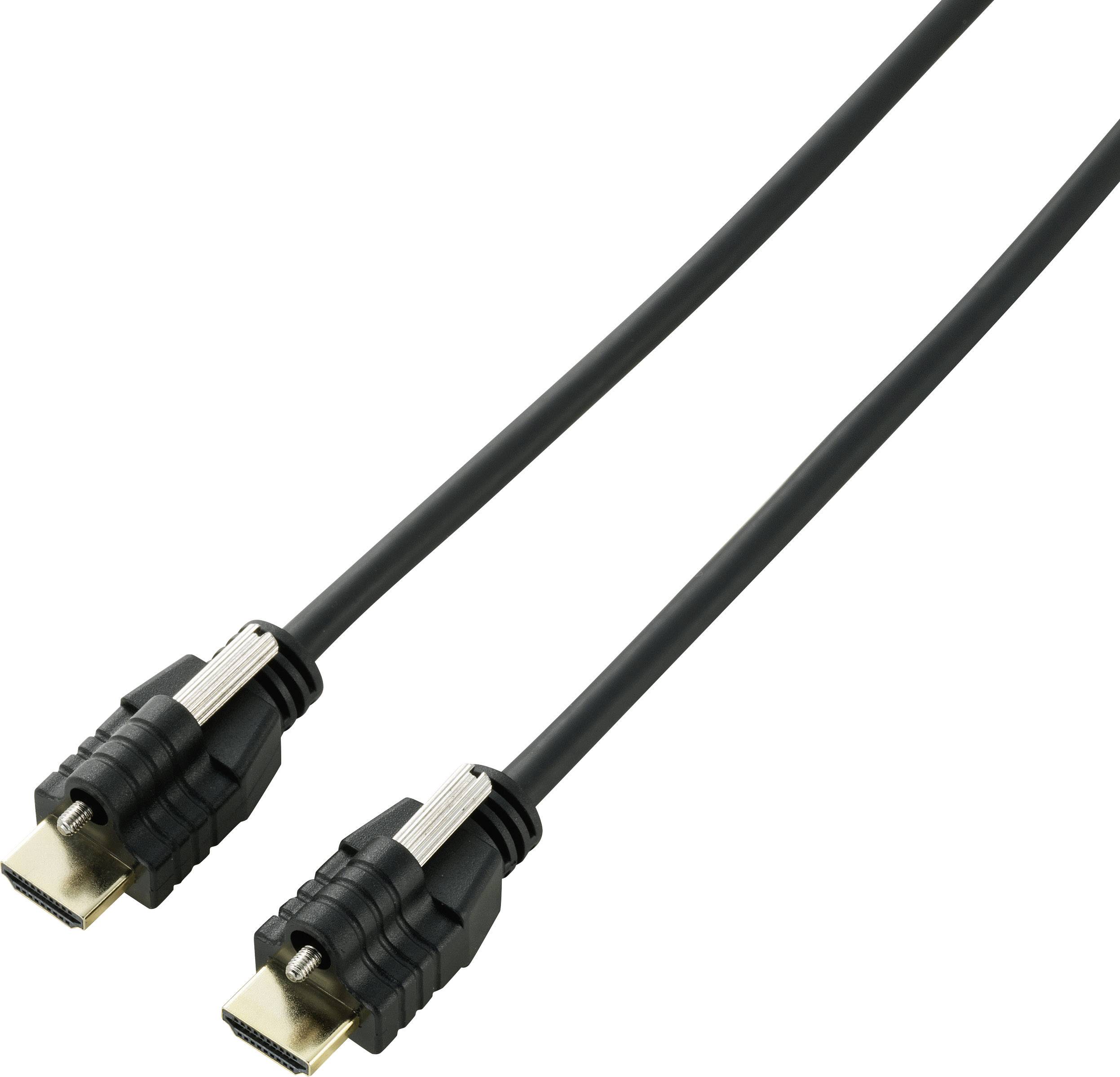 SpeaKa Professional SP-9784184 HDMI-kabel HDMI Aansluitkabel HDMI-A-stekker, HDMI-A-stekker 2.00 m Zwart 4K UHD, Audio R