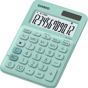 Casio MS-20UC-GN Bureaurekenmachine Groen Aantal displayposities: 12 werkt op zonne-energie, werkt op batterijen (b x h