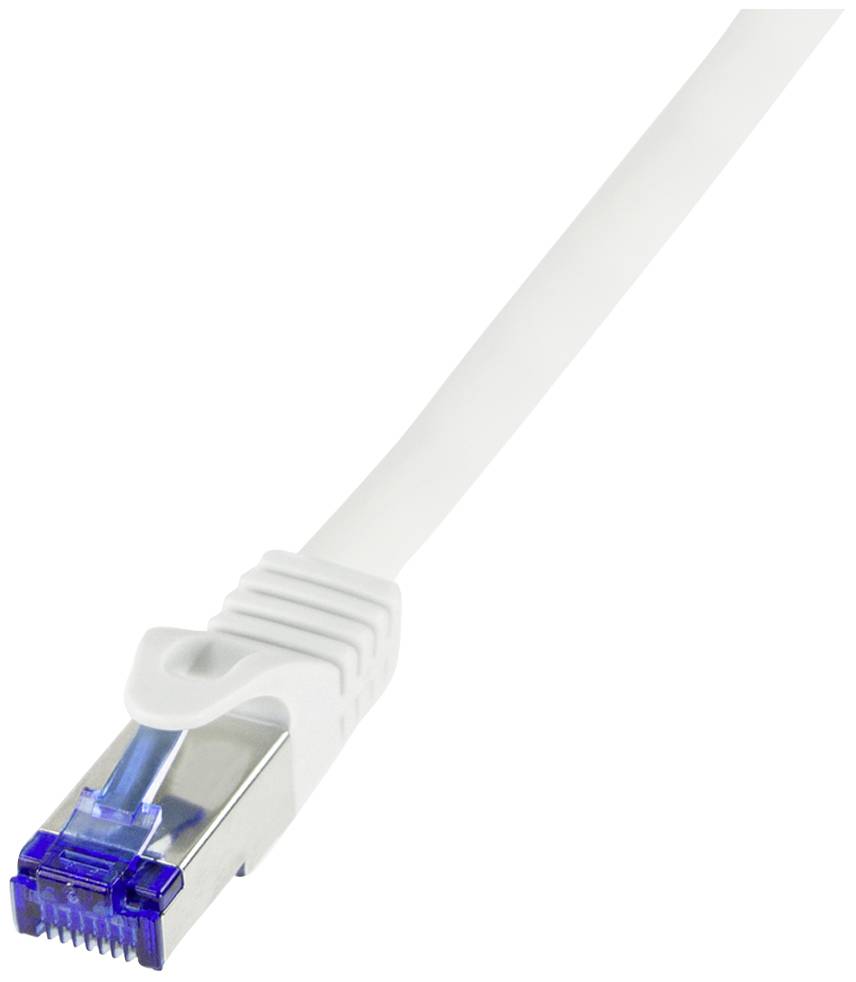LogiLink C6A031S RJ45 Netwerkkabel, patchkabel CAT 6A S/FTP 1.00 m Wit 1 stuk(s)