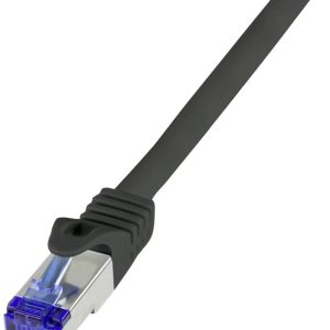 LogiLink C6A083S RJ45 CAT 6A S/FTP 7.50 m Zwart 1 stuk(s)