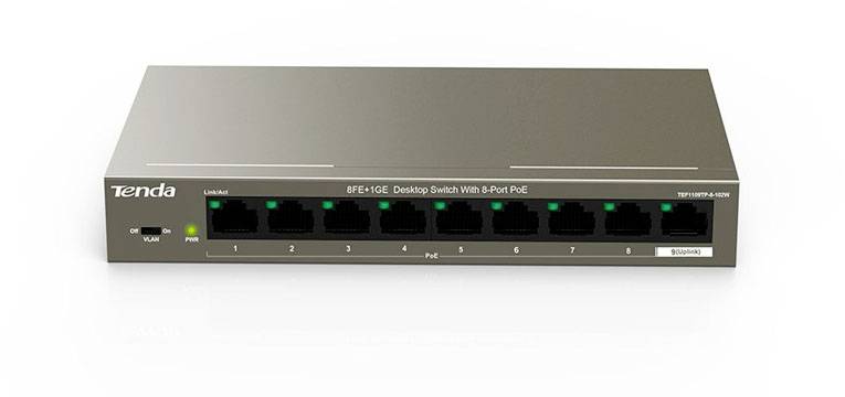 IP-COM Networks F1109TP-8-102W F1109TP-8-102W Netwerk switch 9 poorten 10 / 100 MBit/s