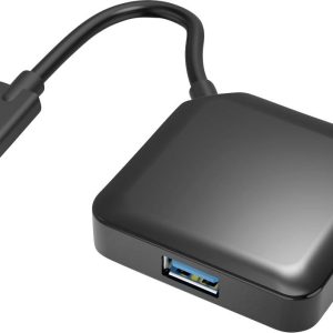 Hama 4 poorten USB-hub Met USB-C stekker Zwart Hama 4 poorten USB-hub Met USB-C stekker Zwart