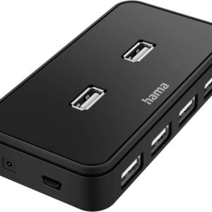 Hama 00200123 USB-hub 7 poorten USB-A USB 2.0 480 MBit/s Zwart Hama 00200123 USB-hub 7 poorten USB-A USB 2.0 480 MBit/s Zwart