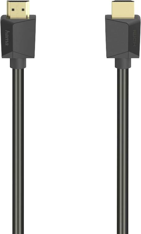 Hama 00200704 HDMI-kabel HDMI Aansluitkabel HDMI-A-stekker, HDMI-A-stekker 5.00 m Zwart 4K UHD