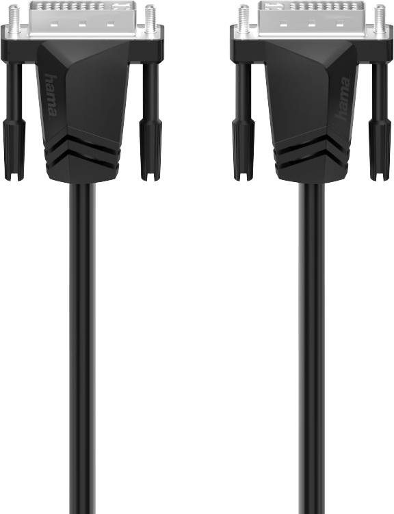 Hama 00200706 DVI-kabel DVI Aansluitkabel DVI-I 24+5-polige stekker, DVI-I 24+5-polige stekker 1.50 m Zwart