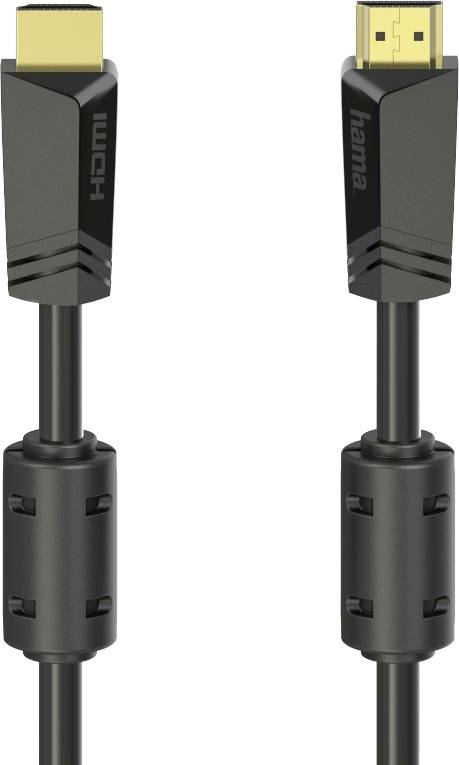 Hama 00205009 HDMI-kabel HDMI Aansluitkabel HDMI-A-stekker, HDMI-A-stekker 10.00 m Zwart 4K UHD