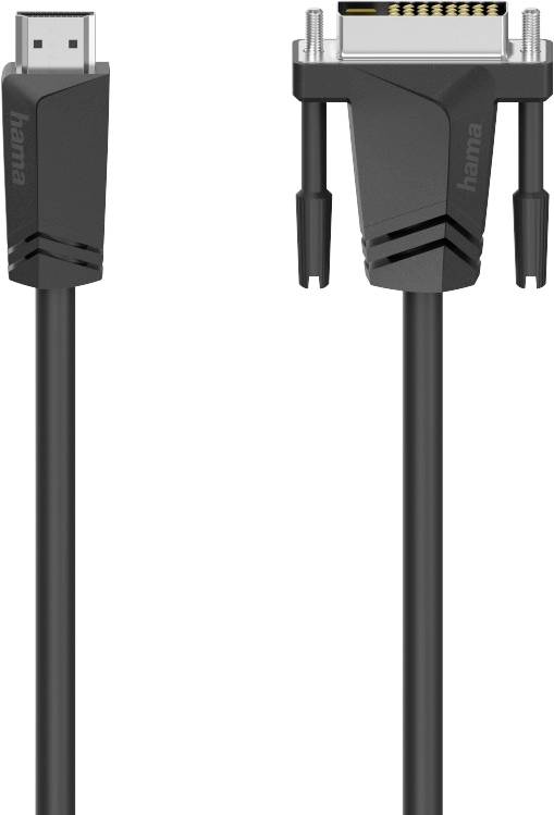Hama HDMI / DVI Adapterkabel HDMI-A-stekker, DVI-D 18+1-polige stekker 1.50 m Zwart 00205018 HDMI-kabel