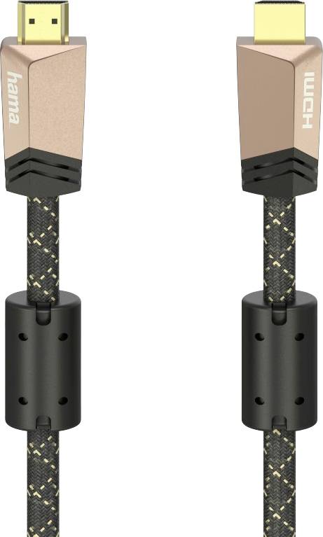 Hama HDMI Aansluitkabel HDMI-A-stekker, HDMI-A-stekker 1.50 m Bruin 00205025 4K UHD HDMI-kabel