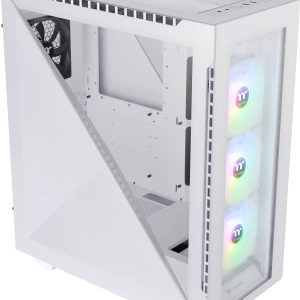 Thermaltake Divider 500 TG Snow ARGB White Midi-tower PC-behuizing Wit 3 voorgeïnstalleerde LED-ventilators, 1 voorgeïns